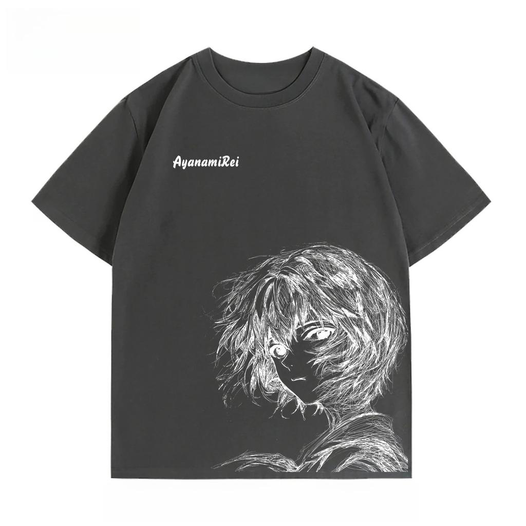 Neon Genesis Evangelion Asuka Langley Soryu Sketch Art Casual Oversized Anime Women And Men T-Shirt
