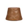 VARZAR VA Cubic Studded Vegan Leather Drop Bucket Hat Camel