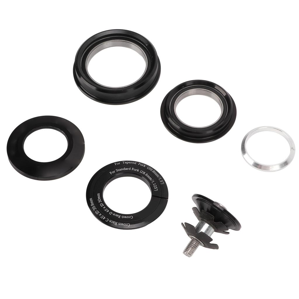 RISK Double Bearing Bike Headset for 44‑56mm Taper Pipe Headset Straight Pipe to 28.6mm Straight Pipe Front Fork