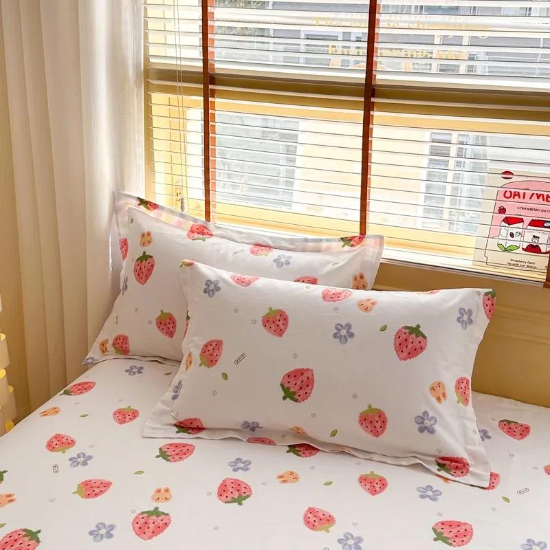 100%Cotton Pillowcases Pair Pack Cotton Pillowcases for Home Use 48x74cm Pillow Case Skin-friendly Comfortable 2pcs pillowcases