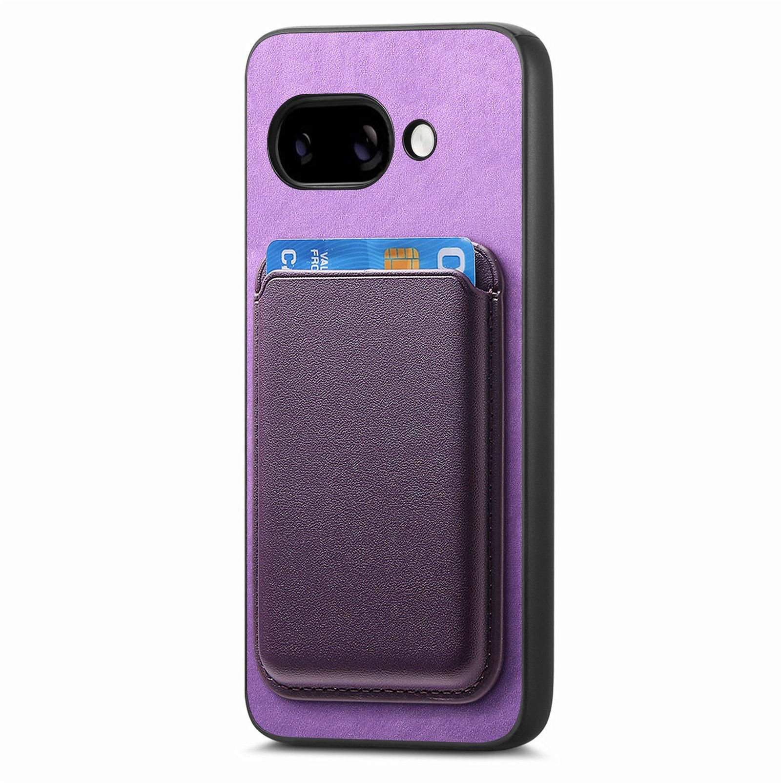 

For Google Pixel 9a Case Detachable Magnetic Card Bag Leather Phone Back Cover Brown