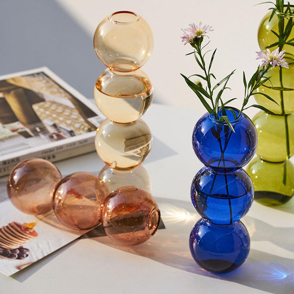 Transparent Spherical Vase for Flower Arrangement in Living Room for Friends