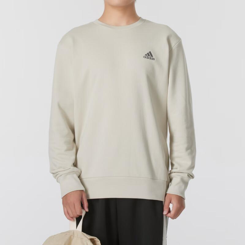 adidas Sweatshirts Men's Beige Crew Neck Moderate Other JG8493