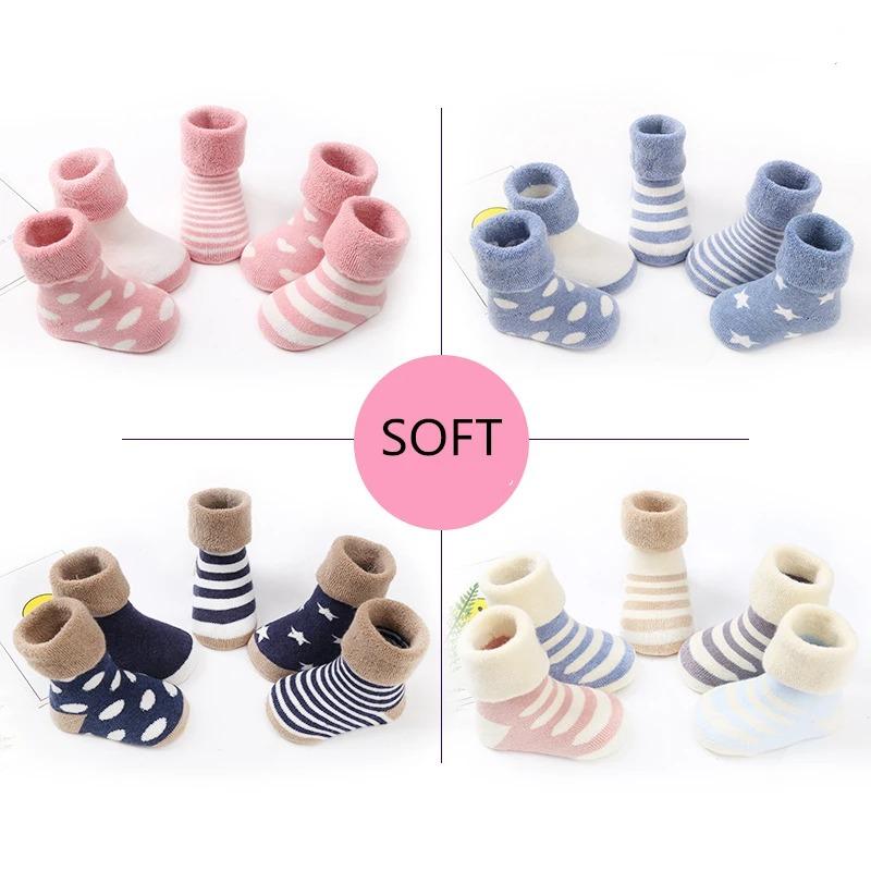 5 pairs baby cotton warm socks autumn winter terry for newborn toddler boys girls sock infant gifts cheap stuff