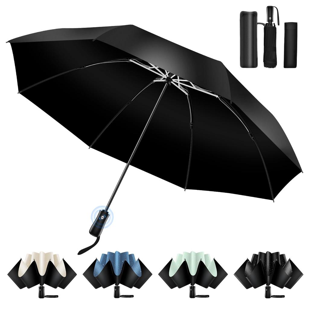 Folding umbrella design to prevent reverse folding Folding automatic opening and prevents popping reverse folding Teflon windproof and water folding