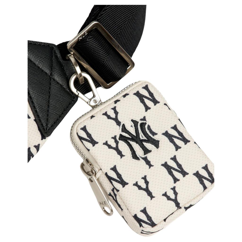 New MLB Monogram Collection Polyester Combo Bag Fanny Pack Regular Unisex Black White 3AHSM012N-50CRD