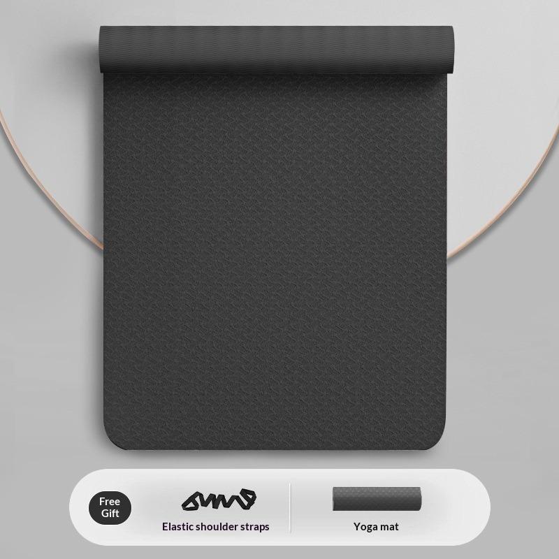 

TPE Yoga Mat for Girls, Shock Absorption, Silent Non-slip Floor Mat, Home Thickened Sports, Dance and Fitness 60cm 6mm
