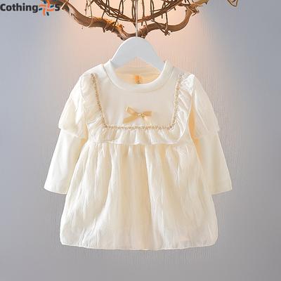 Kız Elbiseleri Bebek Prenses Düz Renk Etek