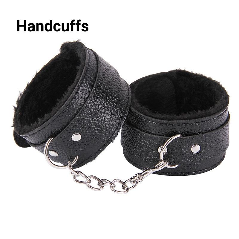 PU Leather Handcuffs Sex Bondage Restraints Wrist Hand Cuffs Product,Adult Game Toys for Women Men Products Bdsm