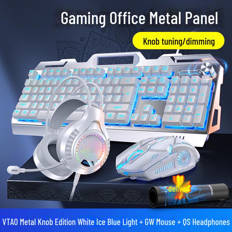 Silver Carving V2G5 Metal Gaming USB Set: Keyboard, Mouse, Headset