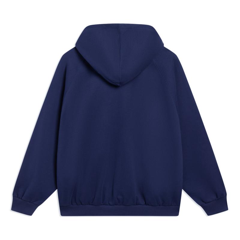 Li Ning Badfive Bequemer Atmungsaktiver Lockerer Lässiger Pullover Hoodie Herren Hoodies Tiefmarineblau AWDT173-3