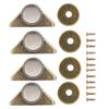 4 Stück Vintage Zinklegierung Magnetische Türfeststeller Beschläge Schrank Schrankzubehör Grün