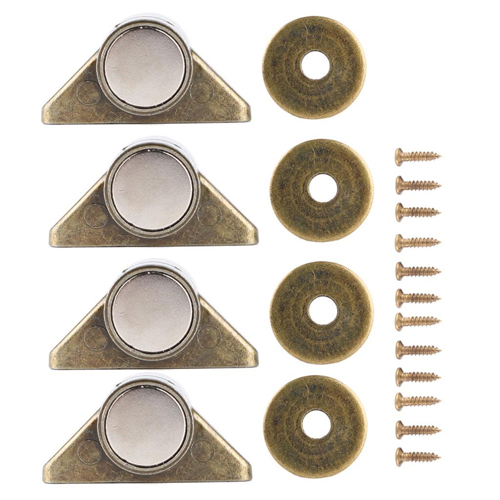 4 Stück Vintage Zinklegierung Magnetische Türfeststeller Beschläge Schrank Schrankzubehör Grün