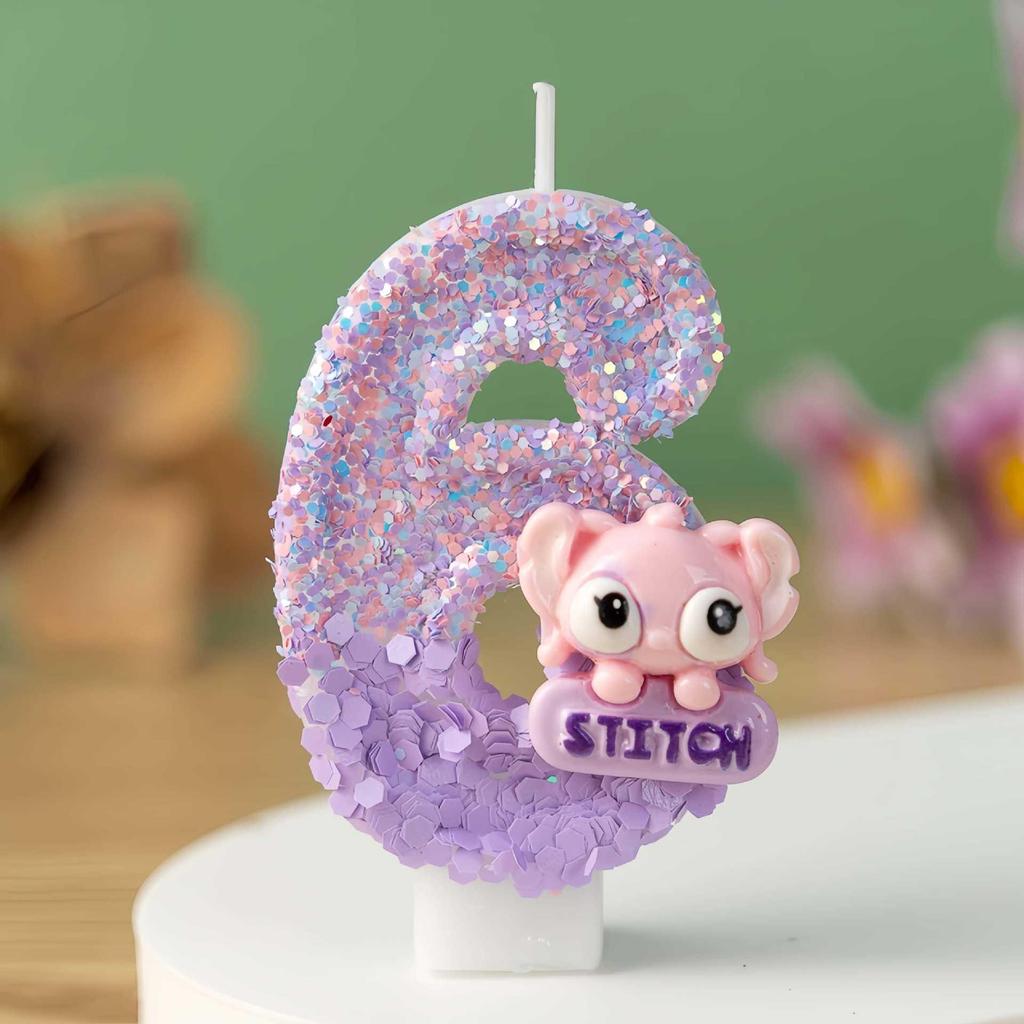 Cartoon Cute Birthday Cake Number Candles - Decorative Party Inserts