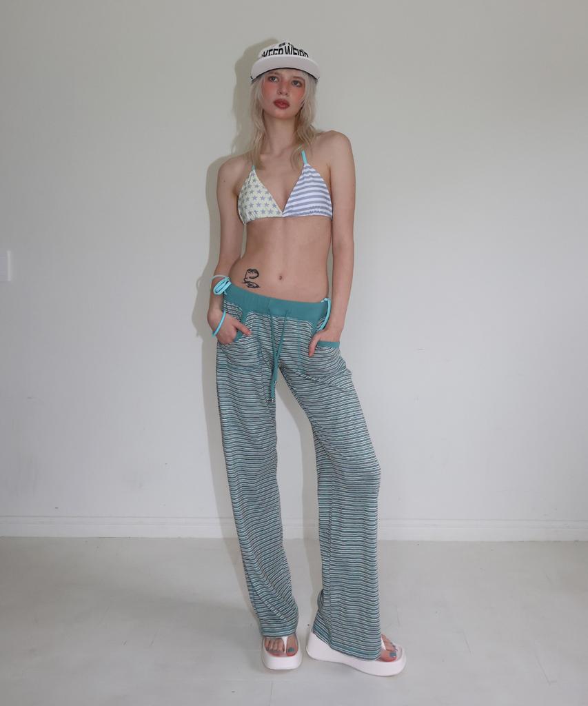 CRANK Candy Stripe Lounge Pants_Green