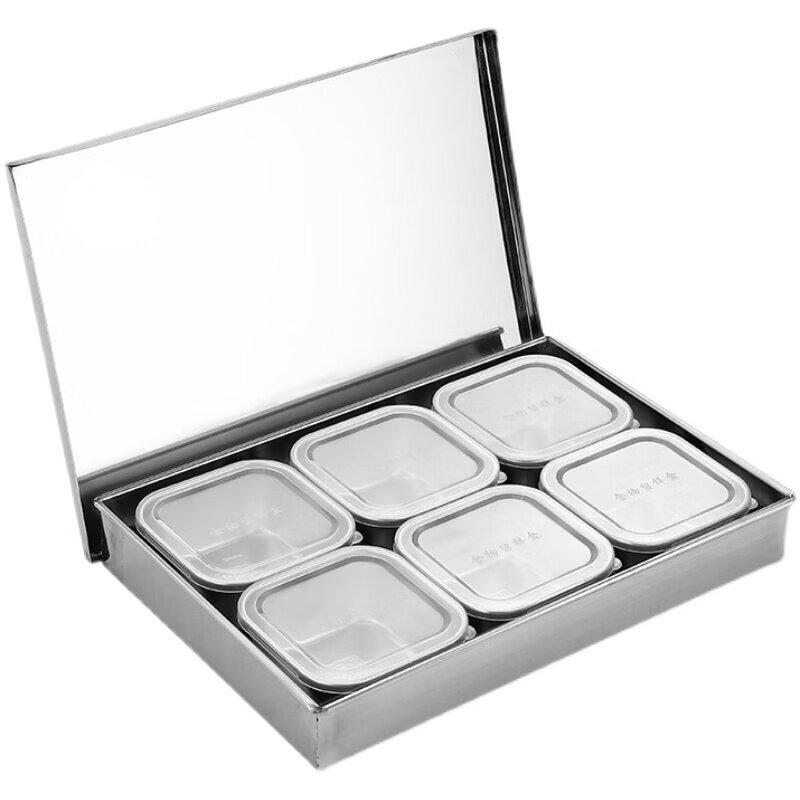 Stainless Steel 8-Compartment Food Sample Retention Box