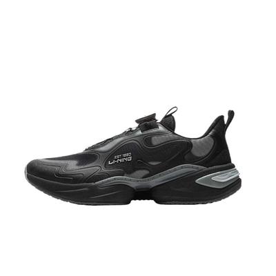 Li Ning Kids Sports Lifestyle Comfortable Fashion Versatile Shock Absorption Low Top Casual Shoes Kids Casual Shoes Black YKCV028-5