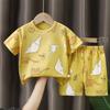 T-Shirts Bequeme Shorts Polyester Lässig Tägliche Kleidung Für Mädchen Set Baby Sommer Outfits Cartoon Jungen Kurzarm