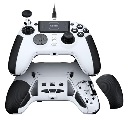 [Offizielles japanisches Produkt] [Sony-lizenziert] NACON REVOLUTION5 Pro Controller (Weiß) [Kompatibel mit PS5, PS4 und PC] (PS5RP5WJP) 1 Jahr Garantie