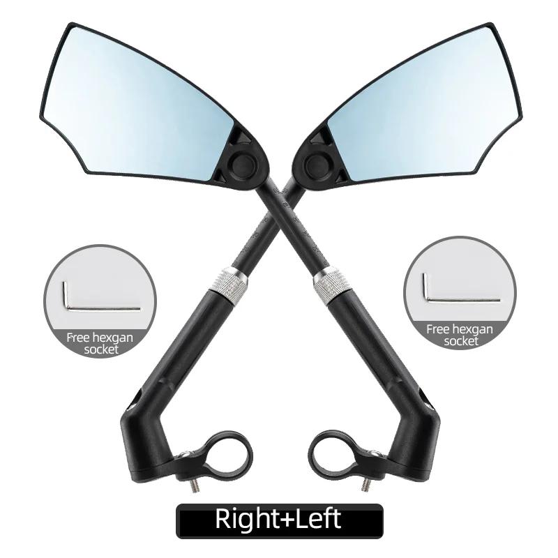 ROCKBROS Bicycle Rearview Mirror Universal Wide-Range 360° Adjustable Mirror For Mountain Road Bike Motorcycle Scooter Safety