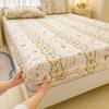 1pc Flower Printed Bed Sheet with Elastic Single/Queen/King Mattress Protector Plant Style Fitted Bed Sheets sabanas 150x190