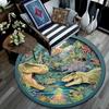 Dinosaur Round Area Rug,Carpet Rug for Living Room Bedroom Sofa Playroom Decor,Non-slip Floor Mat