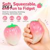 1/2Pcs Stress Relief Strawberry Squeeze Toy, Color Changing Strawberry Sensory Toy, Decompression Simulated Fruit Pinch Fidget Toy