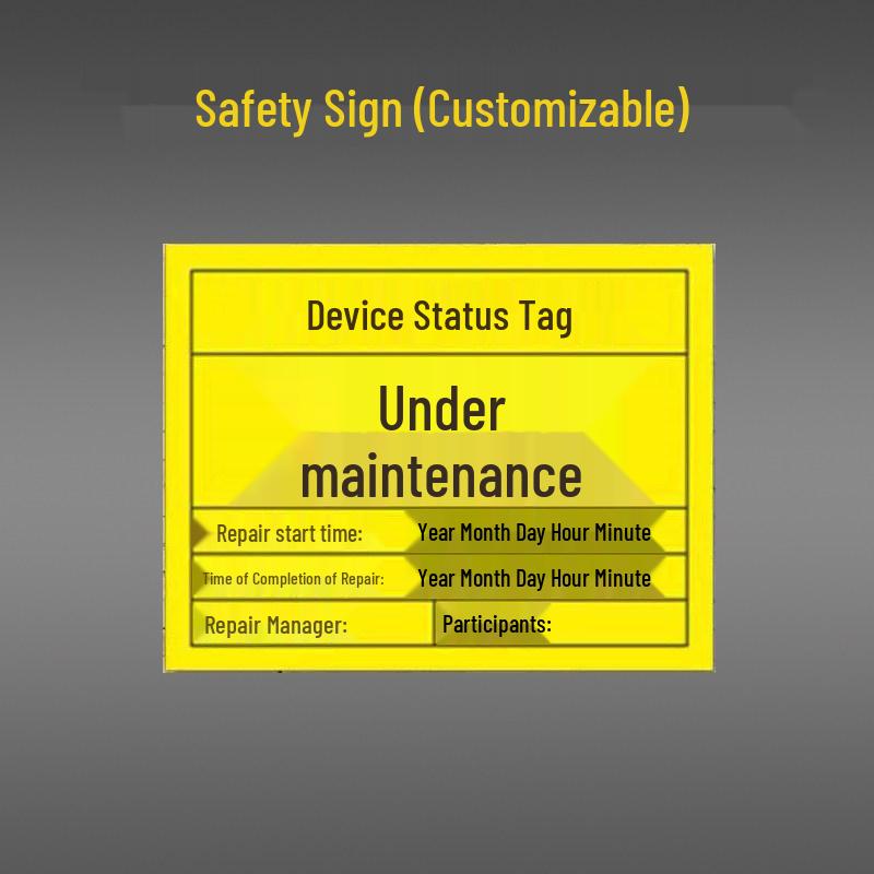 Safety Signs for Mechanical Equipment: Inspection, Repair, and Warning Symbols