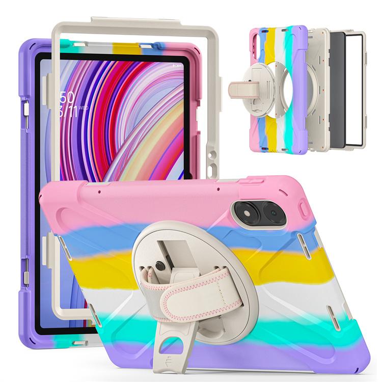 Shockproof 360 Rotation Stand Case Cover for Redmi Pad Pro 12.1 Inch Xiaomi Poco Pad 12.1 Inch with Strap Shoulder Strap