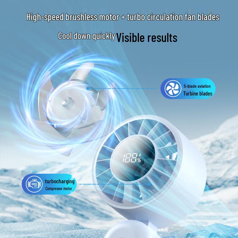 Lemao Mini Foldable Digital Display USB Fan