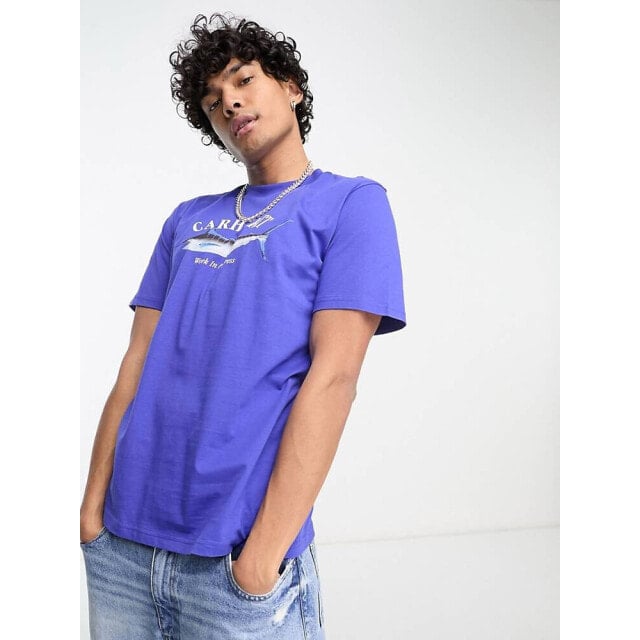 

Синяя футболка с изображением марлина Carhartt WIP