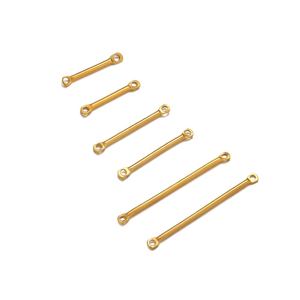 20pcs Stainless Steel 1.2mm Wire Long Bar Stick Connector Link PVD Gold Color DIY Drop Earring Jewelry Making Necklace Findings