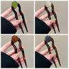 Korean Style Bead Hair Stick Acrylic Pan Hair Fork Elegant U-shaped Hairpin  Girls