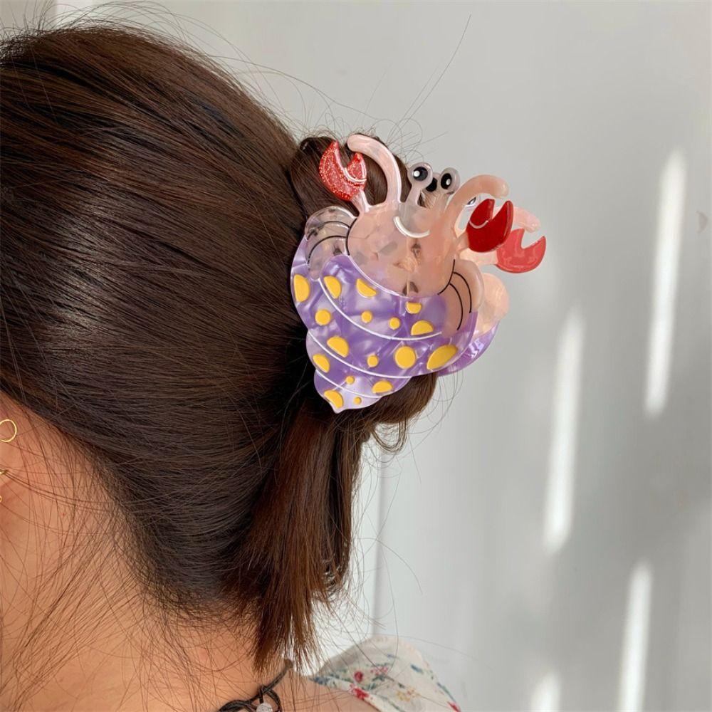 Headdress Crab Hair Claw Acetic Acid Creative Crab Clip Personalized Animals Hair Claw  Female