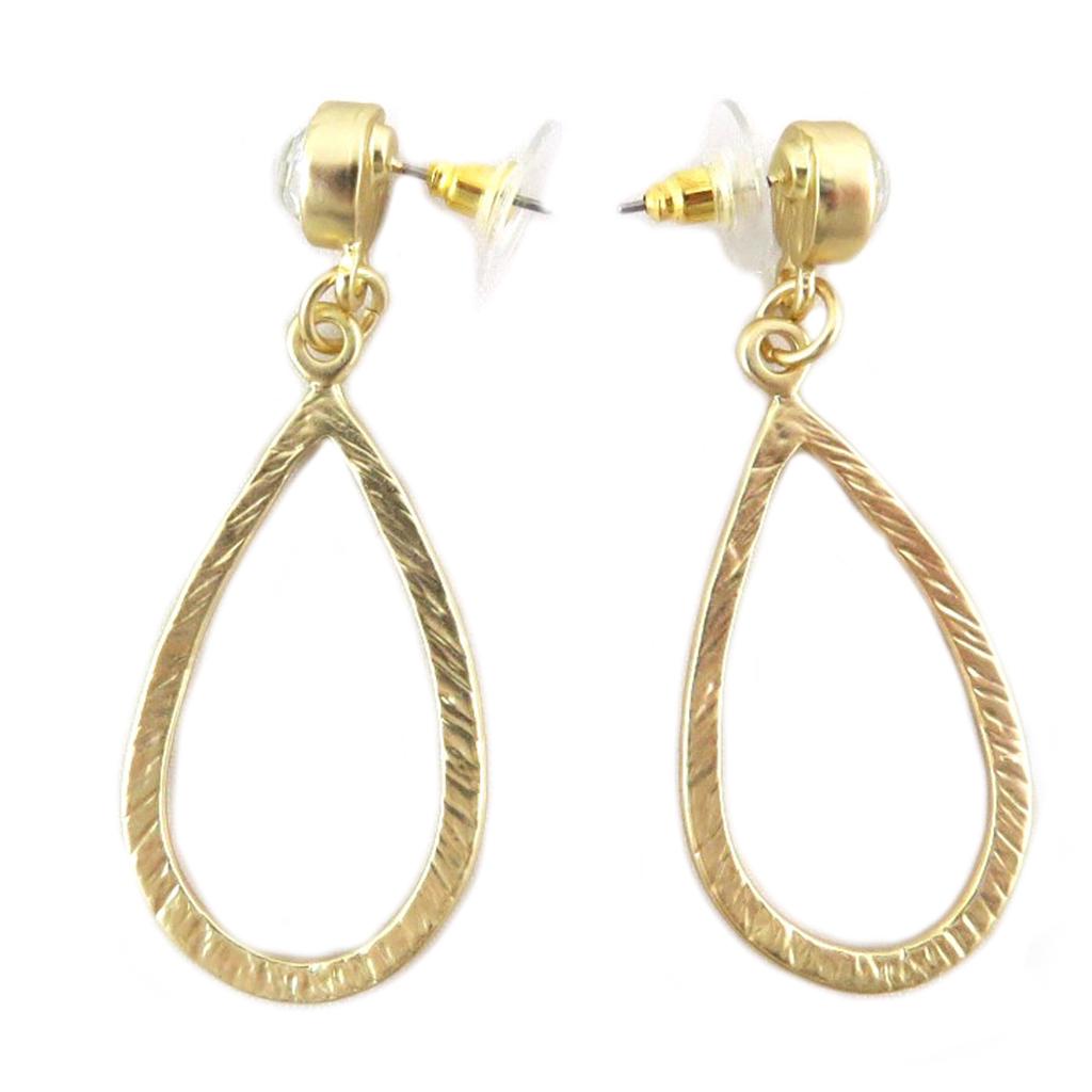 Dolce Vita [P9594] - Designer-Ohrringe 'Sissi' goldweiß - 55x22 mm