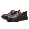 Fashion Business Male Oxfords Shoes Thick Bottom Men Leather Shoe Outdoor Men's Walking Shoes Lace-Up Men Casual Dress Footwear