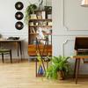 Relaxdays Étagère À Plantes, 2 Surfaces Effet Bois, Tabouret Moderne Fleur, HLP : 99x29x29 Cm, Colonne, Noir-brun Foncé
