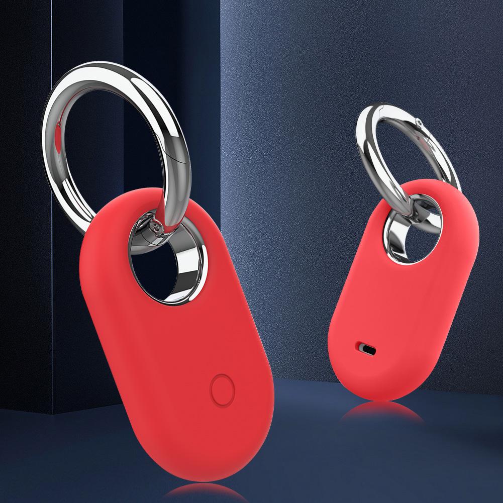 Silicone Case Protector Case Anti-Drop Protective Cover Anti-Scratch Case Cover Shell with Keychain for Samsung Galaxy SmartTag2