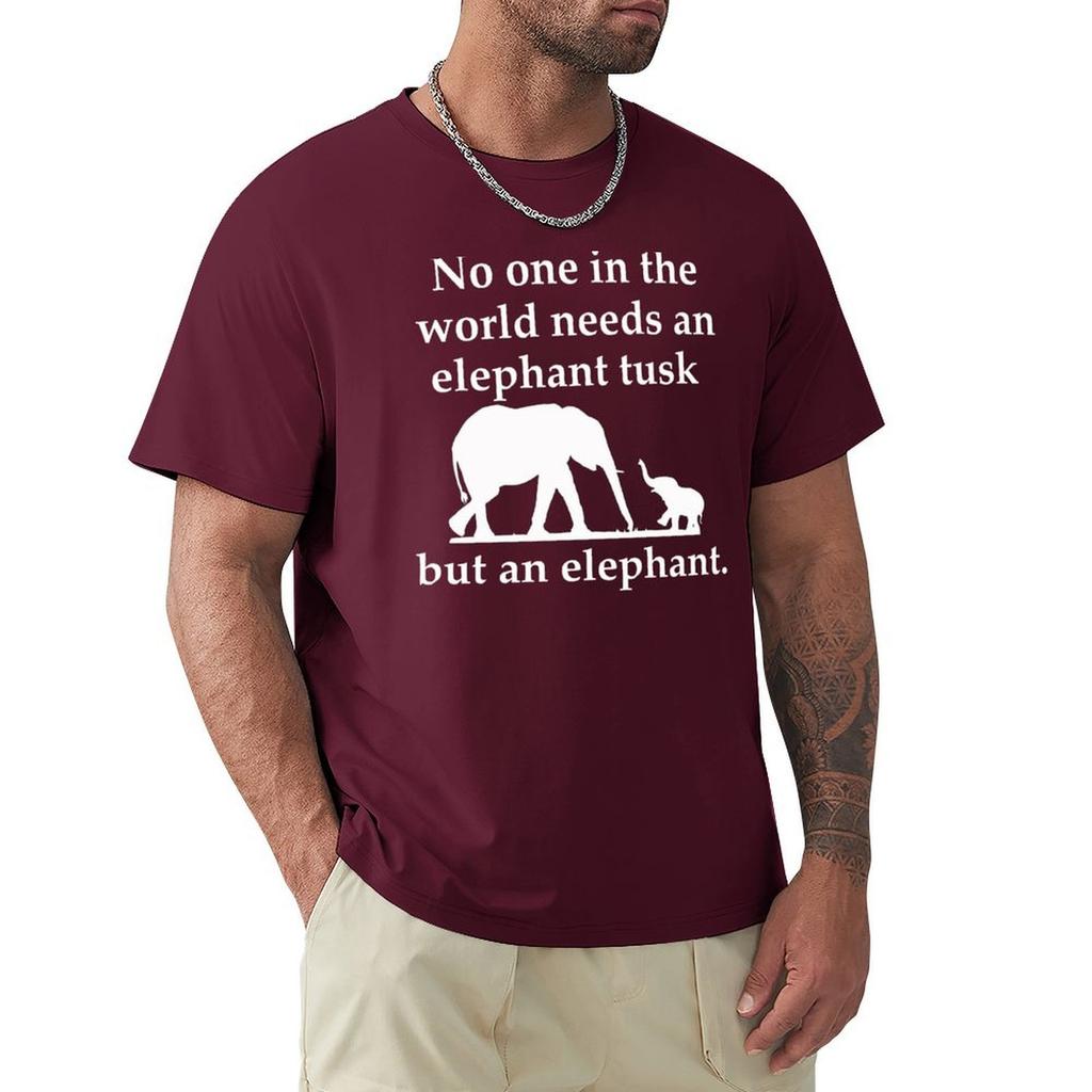 Elephant Tusk T-Shirt Short Sleeve Tee Anime Stuff Designer Shirts Men T Shirt