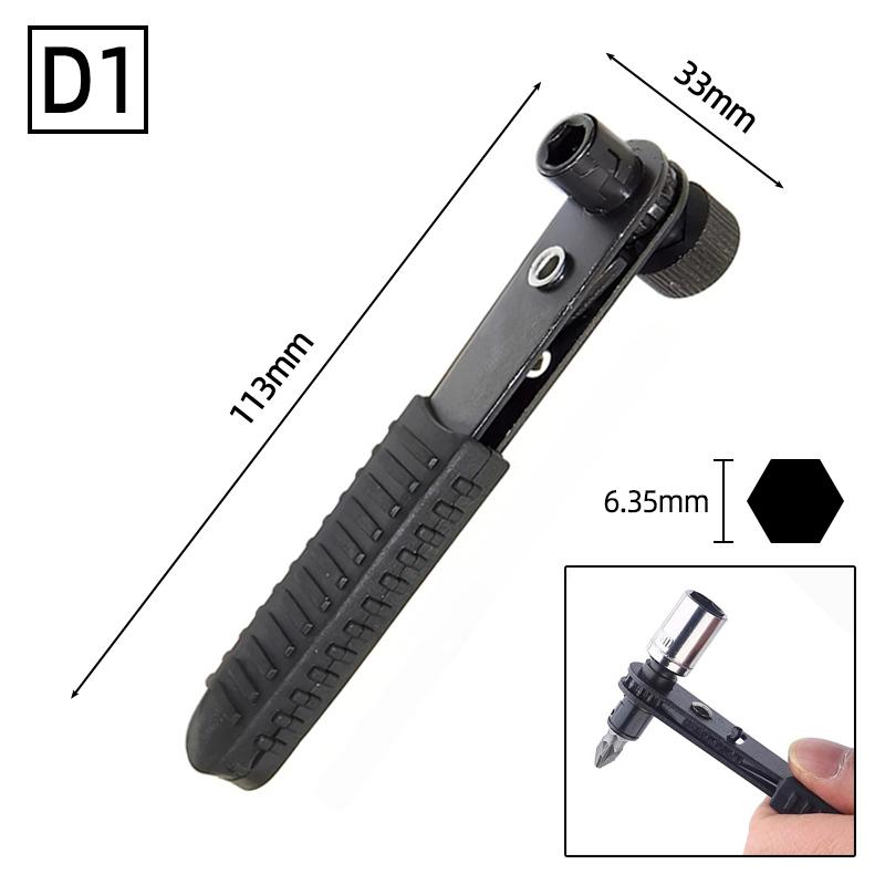 Telescopic Screwdriver Magnetic Bits Drivers Set Adjustable Ratchet Wrench Dual-Purpose Spanner Handle Socket Repair Hand Tools