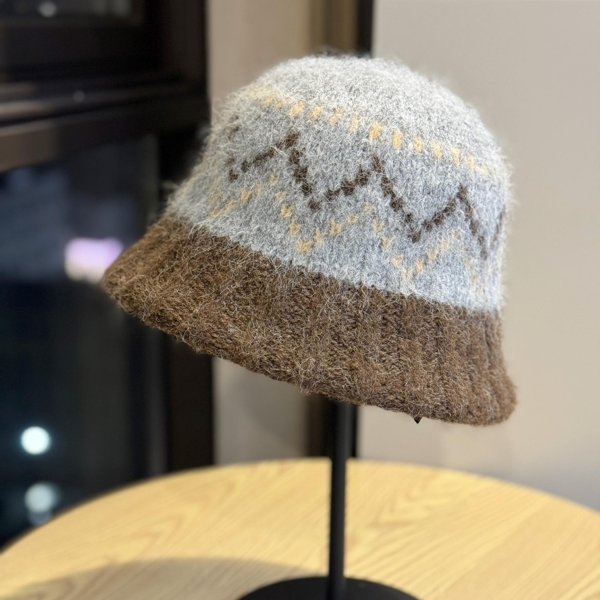 

New Knitted Fisherman s Hat Women s Winter Warm Hat Feil Island Style Korean Edition Ear Protection Knitted Hat Adult 56-58cm