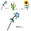 Rose Sunflower Tulip Building Blocks Toy Kids Gift Simulate Flowers Decor