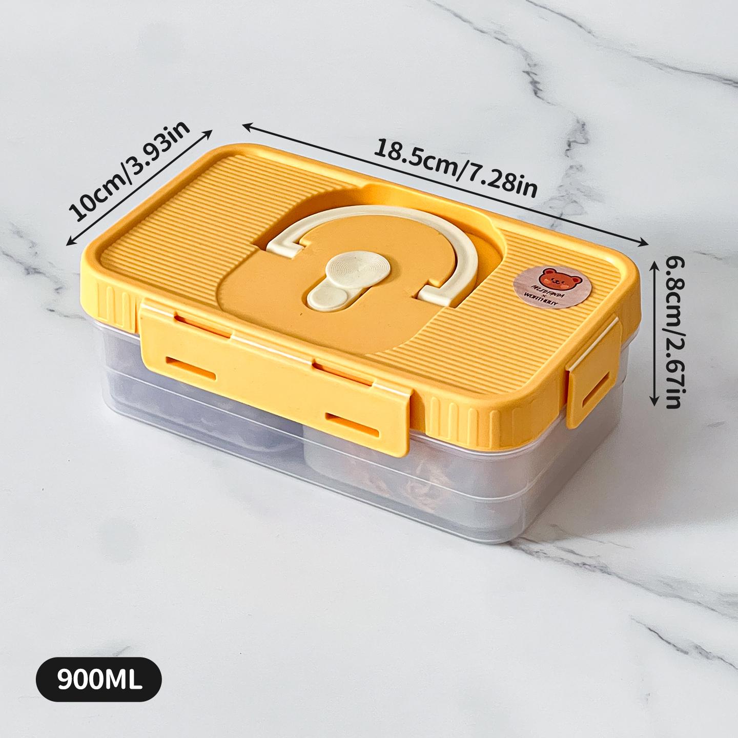 

Refrigerator Fresh Keeping Box Detachable 2 Compartment Onion Garlic Pepper Storage Box Clear Crisper Kitchen Storage Organizer