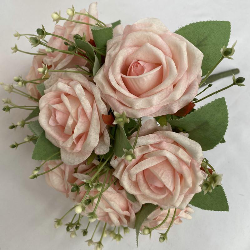 Faux Rose Flower Vase Arrangement For Wedding Photography And Event Decoration
