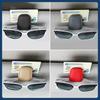 Universal Car Sunglasses Holder Car Magnetic Leather Clip Card Ticket Holder Auto Sun Visor Glasses Box Decoration Accessories