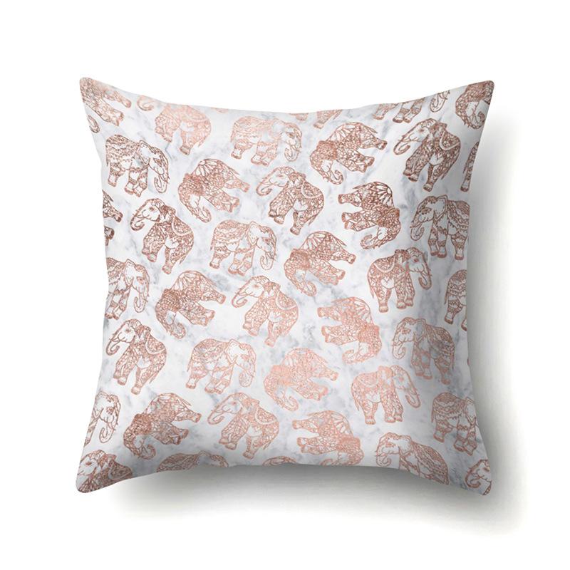 Polyester Pillow Case Automobile Decoration Home Printed Pillow Case Waist Cushion Cover Car Cushion Head Cushion Cover