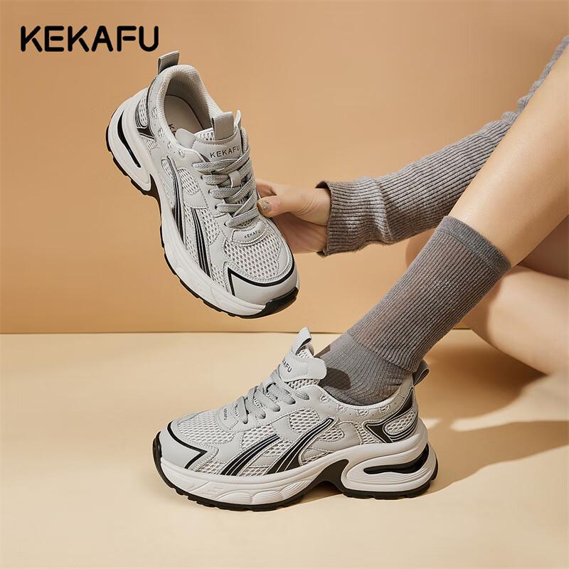 Kekafu Women s Thick Sole Casual Daddy Shoes EU 40