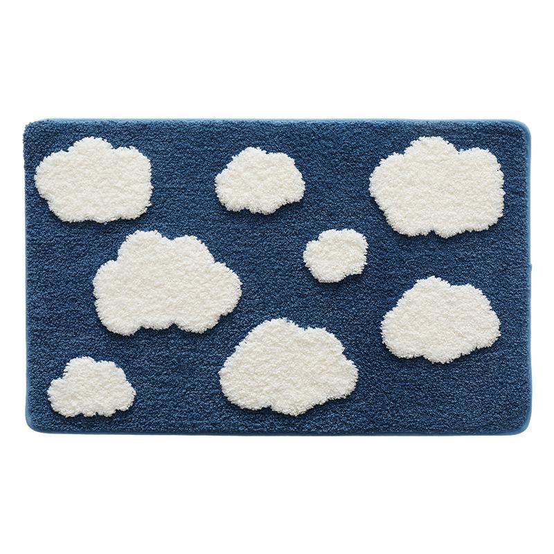 Thickened Absorbent Bathroom Mat Non Slip Shower Floor Rug Soft Plush Toilet Foot Pad for Home Washroom Restroom Decor Carpet