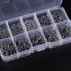 500pcs High Carbon Steel Fishing Hooks Fly Barbed Hook with Hole 3-12#