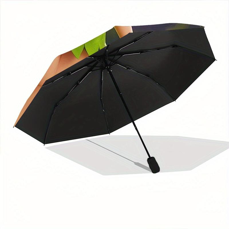 Tinkerbell Fairy Wings Cartoon Umbrella, Portable 3-Fold Compact Umbrella, Suitable for Camping, Hiking and Travel, Ideal Easter Birthday Gi